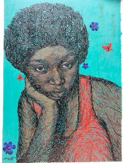 Till He comes by Echem Ogbonnaya, Acrylic, 106.7 x 0.8 cm