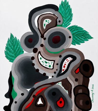Ibitayo (Birth brings joy) by Oluwaseyi Adeyemo, Mixed Media